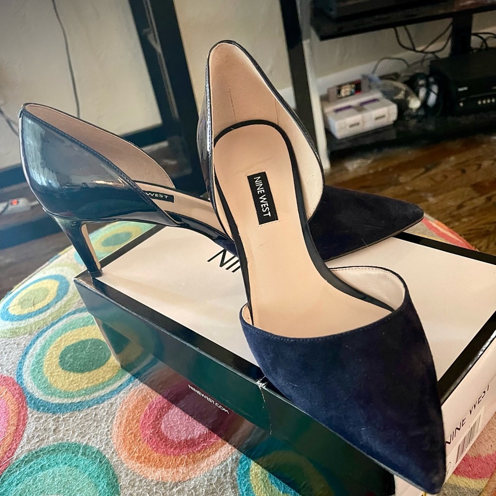 Nine West Navy Blue Heels